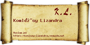 Komlósy Lizandra névjegykártya